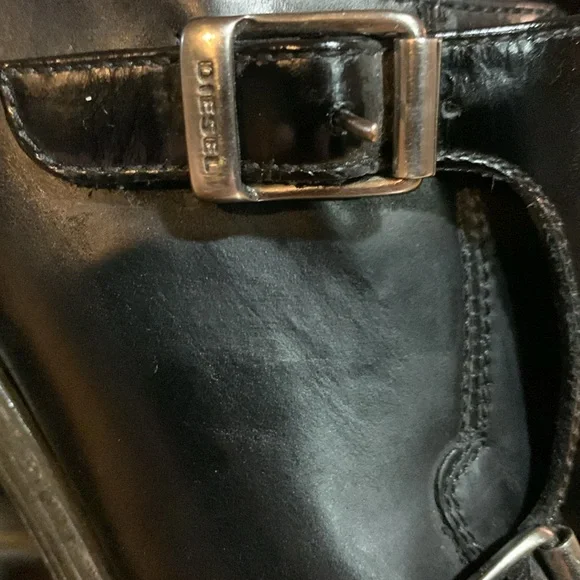 Men’s Diesel Black Double Monk Shoes SZ 9.5 (43). Beautiful and Comfortable!! - Picture 3 of 9